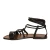 Handmade lace-up gladiator sandals in brown calf leather