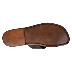Tongs Gianluca - L'artigiano del cuoio nu-pieds homme en cuir travaillé à la main