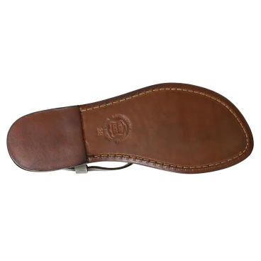 Sandales cuir femmes marron travaillées à la main