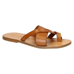 Handmade italian leather thongs sandals for men