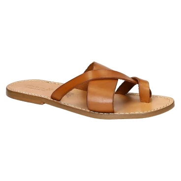 Sandalias de cuero italiano tangas para hombres