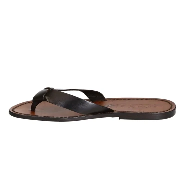 Hand gefertigte Herren-Zehensandalen mit Ledersohle