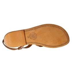 Handmade in Italy womens slave sandals in vintage cuir leather