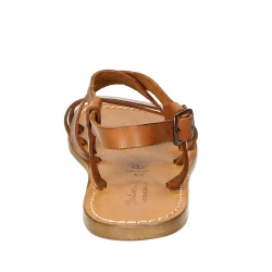 Sandales pour homme en cuir vieilli travaillé à la main en Italie