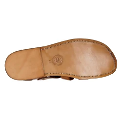 Hand made mens sandals in vintage cuir leather crafted in Italy