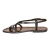 Sandales cuir femme artisanales fait en Italie en cuir marron