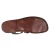 Handmade men's sandals in dark brown leather