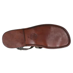 Sandales cuir homme artisanales marron fait en Italie