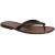 Sandalias de cuero marrón oscuro tangas para hombres hecho a mano