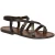 Damen Riemchen-Sandalen aus dunkelbraunem Leder in Italien von Hand gefertigt