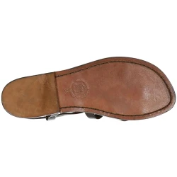 hecho a mano marrón oscuro sandalias de cuero italiano mujeres cuero