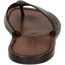 Hand gefertigte Herren-Sandalen mit Leder-Reimen. Made in Italy