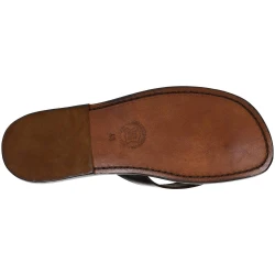 Hand gefertigte Herren-Sandalen mit Leder-Reimen. Made in Italy