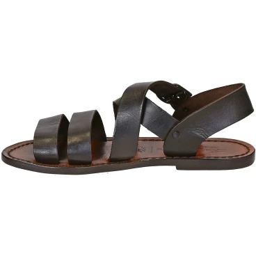 Sandale franciscain pour famme artisanales en cuir tête de maure