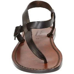 Sandalias de cuero marrón para hombres