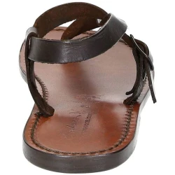 Herren Flip-Flop-Sandalen aus braunem Leder in Italien von Hand gefertigt