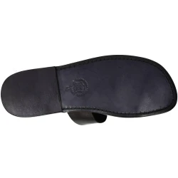 Black leather thong sandals Handmade in Italy