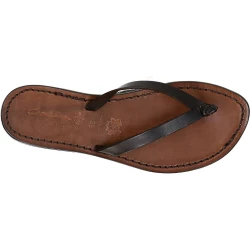 Tongs en cuir femme travaillé à main tête de maure