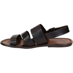 Sandales en cuir artisanales marron fait en Italie