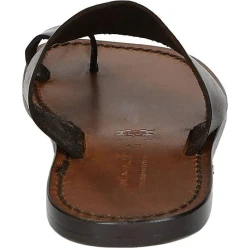 Brown leather thong sandals for men Handmade in Italy