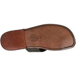 Sandalias de cuero marrón para hombres hecho a mano en Italia
