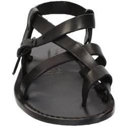 Gladiatoren sandalen aus echtem schwarzen Rinderleder