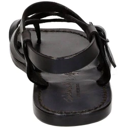 Gladiator sandals for men in black real calf leather