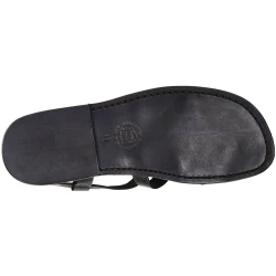 Gladiator sandals for men in black real calf leather