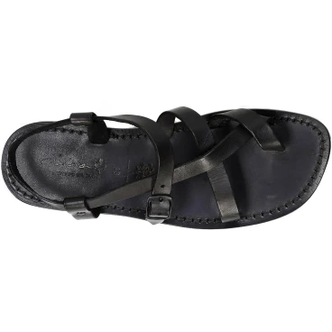 Sandali uomo in cuoio fatti a mano in Italia in pelle nero