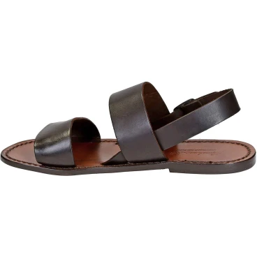Sandalias Franciscanas de cuero Marrón de las mujeres