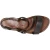 Sandale plate pour femme en cuir marron artisanales