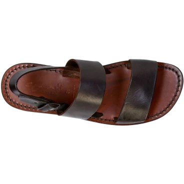 Franziskaner Sandalen braunem Leder Frauen
