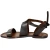 Womens sandals in dark brown leather handmade in Italy