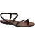 Dunkelbraune flache flip flop Sandalen für Frauen
