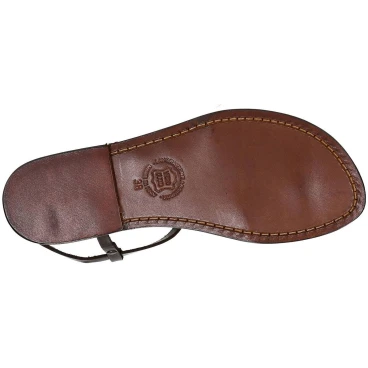 Dunkelbraune flache flip flop Sandalen für Frauen