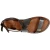 Sandales pour femme artisanales en cuir marron foncé