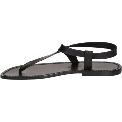 Sandalias de cuero negro para hombres