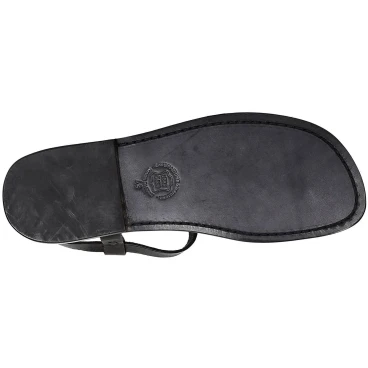 Sandalias de cuero negro para hombres