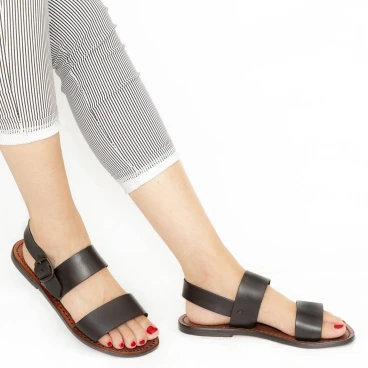 Sandales franciscains pour famme artisanales en cuir tête de maure