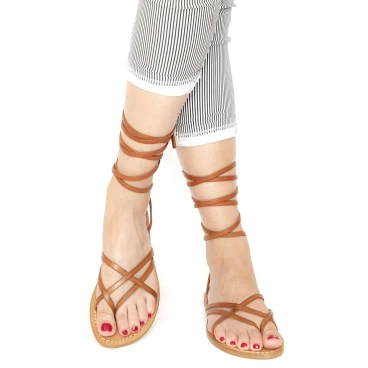 Damen Riemchen-Sandalen im Vintage-Look in Italien von Hand gefertigt