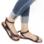Riemchen-Sandalen für Damen aus braunem Leder in Italien von Hand gefertigt