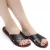 Dunkelbraune Leder-Riemchensandalen für Damen Handgefertigt in Italien