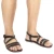Hechos a mano en sandalias Franciscanas de cuero marrón oscuro de mens Italia