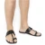 Sandals tong cuir homme noir fait à la main en Italie