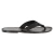 Tongs hommes artisanales en cuir noir