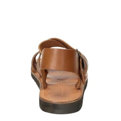 Handmade in Italy mens sandals in brown leather