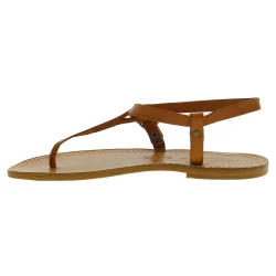 Handgefertigte italienische Sandalen damen aus braunem Leder