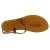 Sandales tongs plates pour femme en cuir marron