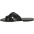 Women's thong sandals Handmade in Italy in black calf leather