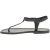 Thong sandals in black leather handmade in Italy